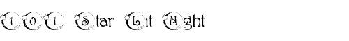 Font 101 Star Lit Nght